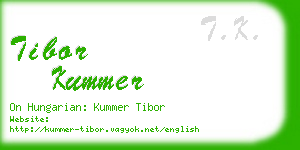 tibor kummer business card